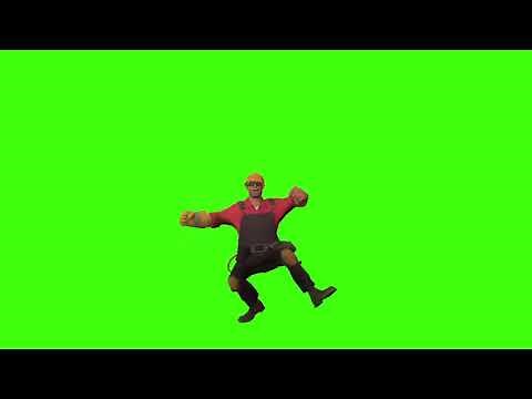 Engineer TF2 Square Dance Green Screen (5 min loop)