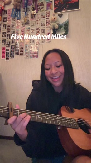 Five Hundred Miles cover — acoustic guitar and singing
