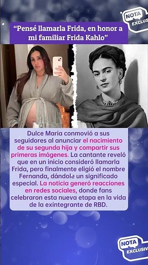 👶 Dulce María presenta a su bebé y revela secreto sobre su nombre