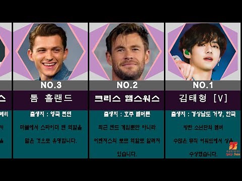 차트로 보는 잘생긴남자 순위 2020년 :: 전세계 잘생긴 남자 순위 2020