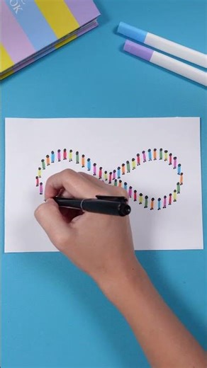 Drawing Infinity Fun! ♾️🖍️ So Cool & Easy #kids #fun