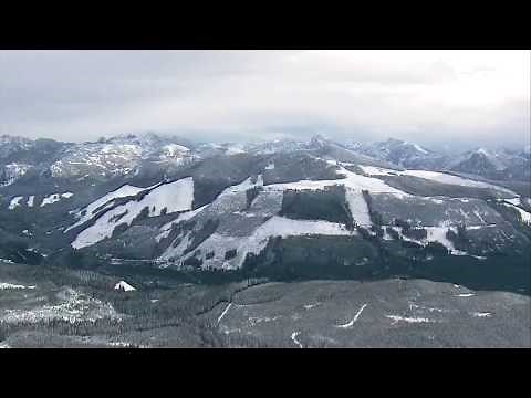 The Cascade Mountains as seen from the air