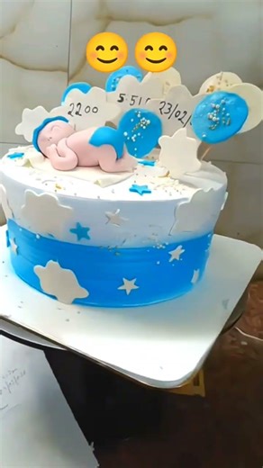 baby boy cake blue special vanilla 🎂#ssbakery #cake #snscakes #shorts #babyboy #trendingshorts