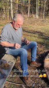 21K views · 173 reactions | You may have seen the reel where we made char cloth to use for starting a fire…. Here we are using the char cloth to start a fire…. Steak, it’s what’s for supper!!  | Rhonda Michelle | Facebook