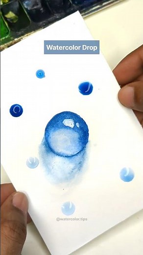 Watercolour Drops Tutorials | Water droplets | Watercolor Tips #watercolor #painting #art #waterdrop