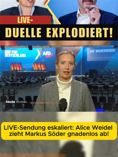 LIVE-Sendung eskaliert: Alice Weidel zieht Markus Söder gnadenlos ab!