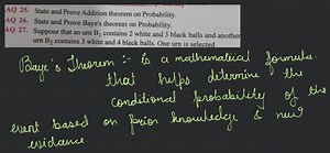 AQ 25. State and Prove Addition theorem on Probability.26. Sta... | Filo