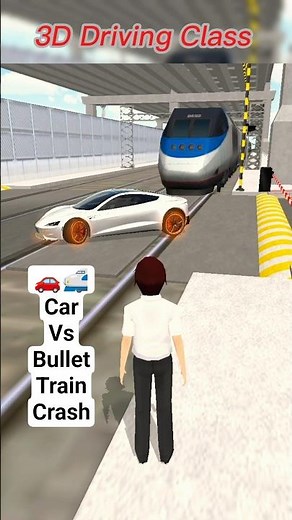 3D Driving Class: Car Vs Train 🚅#3ddrivingclass #gameplay #cargame