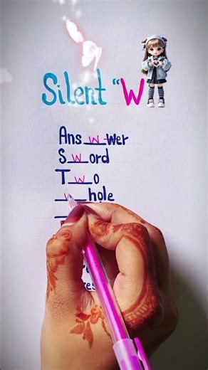 Silent W 🔕 # learning English# speaking English # love 💕...