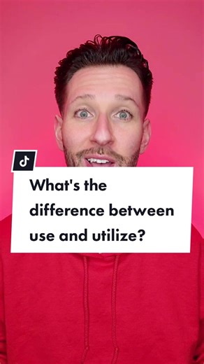 Do you know the difference between the words use and utilize? 🤓 #tiktokpartner #learnontiktok #todayilearned #learnenglish #englishlesson #grammar