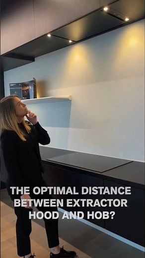 What is the optimal distance between cookerhood and hob
