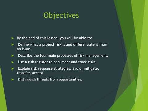 Project Risk Management - Learn how to identify, analyze, and respond to project risks.