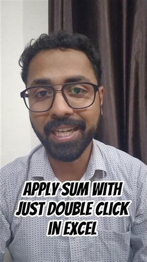 How to sum any range in excel with just double click without using any formula