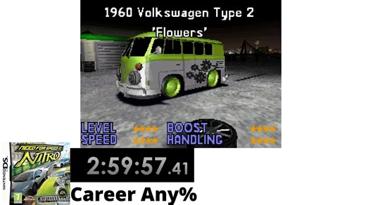 《极品飞车：液氮（DS）》2小时 59分 36秒 最速通关speedrun Need for Speed：Nitro (DS) Career any%