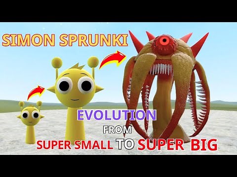 Simon Yellow Sprunki: The Evolution From Super Small to Super Big | GMod