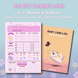 Baby Feeding & Diaper Log: Daily Routine Tracker (PDF Printable) - Etsy Canada