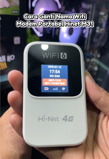 Tutorial Cara Ganti Nama Wifi Di Modem HiNet M31 Yang Udah ada LCD Display nya 🤫 #modem #modemwifi #hinet #modem4g #wifi