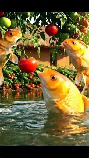 Fish Eating Tomato In Village Rural Pond #villagepond