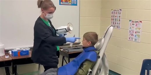 Mobile dental team helping kids in need