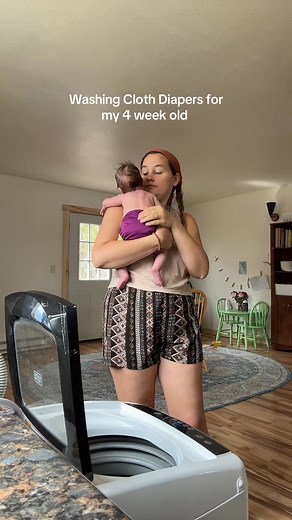 426K views · 4.8K reactions | Washing cloth diapers for a newborn #intentionalliving #clothdiapers #clothdiapermama #newborn #postpartum #wildmothering #portablewasher | The Rooted Female | Facebook