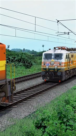 Two Express Trains Crossing On Same Railroad Train Simulator Game #train​ #trainsimulator​