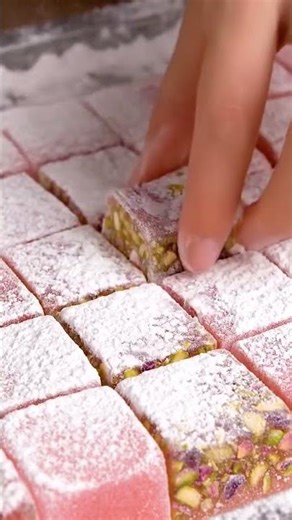Turkish Delight Cutting ASMR ❄️🍬 #asmr #turkishdelight #lokum
