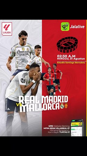 Jalalive Official on Instagram: "Madrid hingga Arema main hari ini! LIVE! CEK PROFIL untuk nonton pertandingannya dan cek @jalalive.id buat info menarik lainnya! Sabtu, 30 Agustus 2025 BRI Super League 15:30 WIB Persijap Jepara vs Arema FC 19:00 WIB Bali United vs Madura United 19:00 WIB Malut United vs PSIM Yogyakarta Sabtu, 30 Agustus 2025 EPL 18:30 WIB Chelsea vs Fulham 21:00 WIB Tottenham Hotspur vs Bournemouth 21:00 WIB Manchester United vs Burnley 21:00 WIB Wolverhampton Wanderers vs Evert