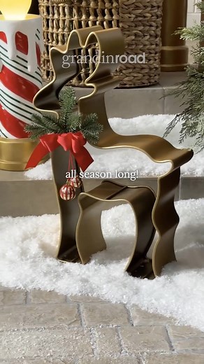 Our oversized Christmas decor turns your home into a giant holiday wonderland — because more sparkle is always a good idea. // Shop holiday --> https://bit.ly/3J3aYEy | Grandin Road