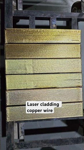 Laser cladding copper wire#lasercladding #lasercladdingmachine #laserwelding #copperwire