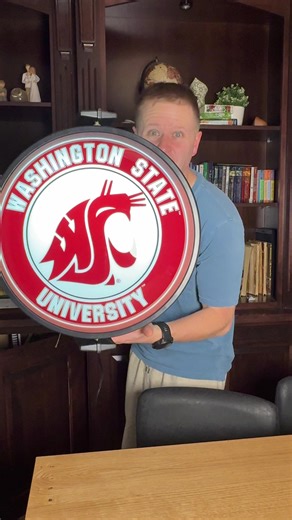 Cool NCAA Round Rotating Lighted Sign for Your Man Cave