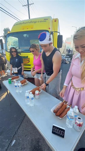 Korean Corn Dog Eating Contest | Raìna