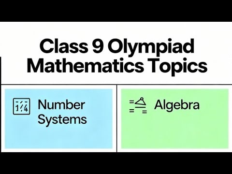 🎯Class 9 Olympiad Maths 2025 | Complete Syllabus, Topics, and Preparation Guide