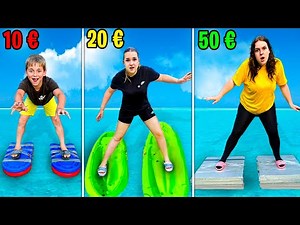 The one who can walk on water wins! €10 vs. €20 vs. €50 Challenge