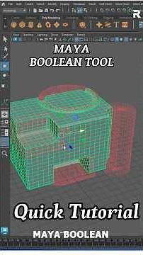 Quick tip: Boolean Tool | Maya tips #3d #shorts #quicktip