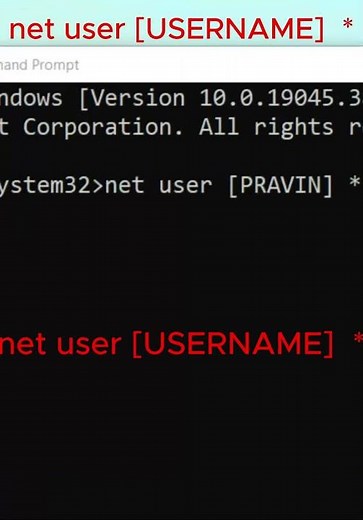 Reset Windows Password CMD | Recover User Account | No Software Needed #WindowsTips #PasswordReset