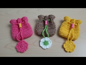 How to Crochet a Small Drawsting Oil Pouch