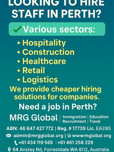 Perth Jobs: Find Your Perfect Staff with MRG Global