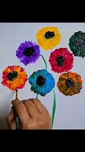 298K views · 1.5K reactions | How to make flowers painting with plastic bag | Creative painting ideas #shorts #creative #craftwithpolythene #facebookartreel #wastematerialart #artinspiration #EcoFriendlyArt #homedecorart #recycledart #paintingideas #bestoutofwaste #fblifestyle | LG Art | Facebook