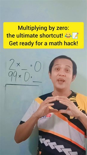 Multiplying by zero: the ultimate shortcut! 📝 Get ready for a math hack that will make calculations a breeze! Learn the secret to solving zero multiplication problems in seconds. #MathHacks #ZeroMultiplication #MathTips #Shortcuts #EasyMath | Dann Carlo Pizarra Pili