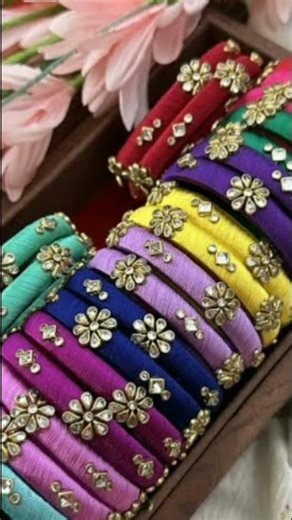 silk thread bangle set starting price 120