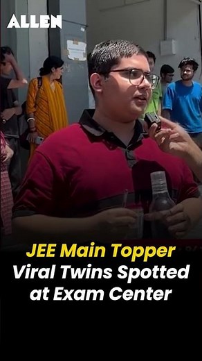 JEE Main 2026 Student Reaction 💥 | Viral Twins Spotted at Exam Center #jee2026