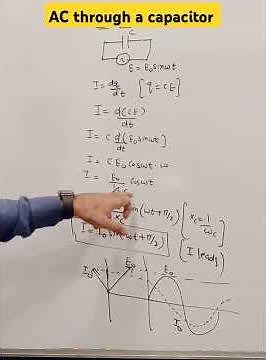 Ac through a capacitor (In English) class 12 | alternating current