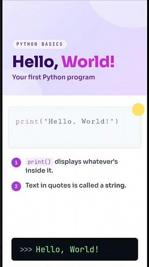 Write Your First Python Code! Hello World #python #ai