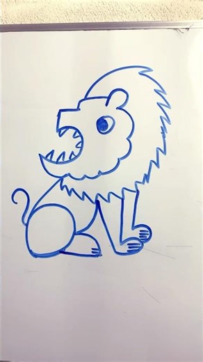 56=Lion Easy Drawing Step by Step for Kids & Beginners #youtubeshorts #shortsfeed #trending #shorts