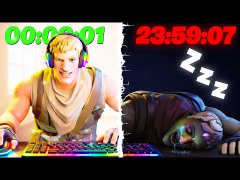 I Survived 24 HOURS Straight in Fortnite