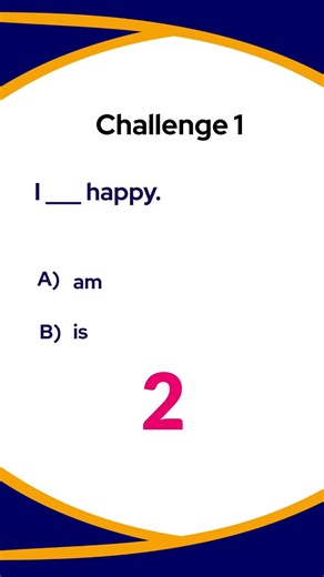 Choose the Correct Be Verb! am/is/are/was/were Challenge | Day 1 #Shorts
