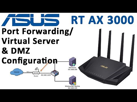 asus RT AX3000 wifi router port forwarding and dmz configuration