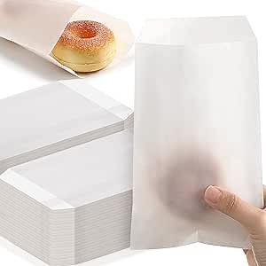 Outus 1000 Pcs Flat Glassine Bags Waxed Paper Cookies Packaging Semi Transparent Cookie Sleeves Treat Bags Small Paper Supplies for Handmade Soaps Packaging Bakery Cookies Candy Party Favor (5x7 Inch)