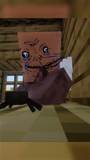 The villager was bitten by a spider.🤯🤯#minecraft