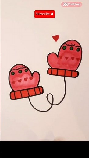 How to Draw a cute pair of GLOVES easy step by step